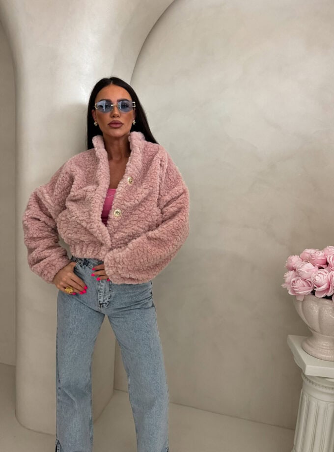 Kurtka bomberka CLOUDY – pudrowy róż
