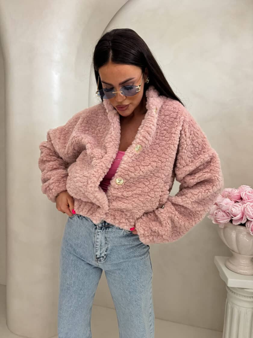 Kurtka bomberka CLOUDY – pudrowy róż - obrazek 9