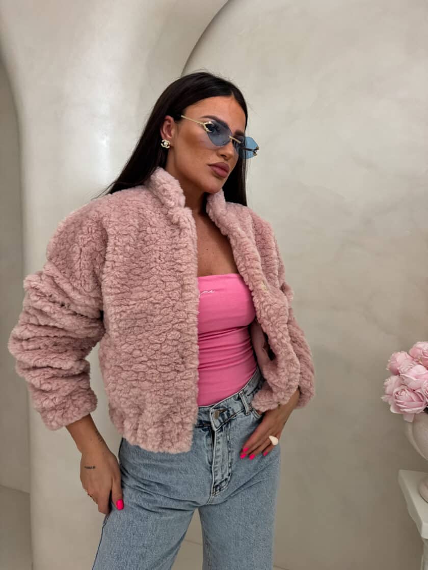 Kurtka bomberka CLOUDY – pudrowy róż - obrazek 11