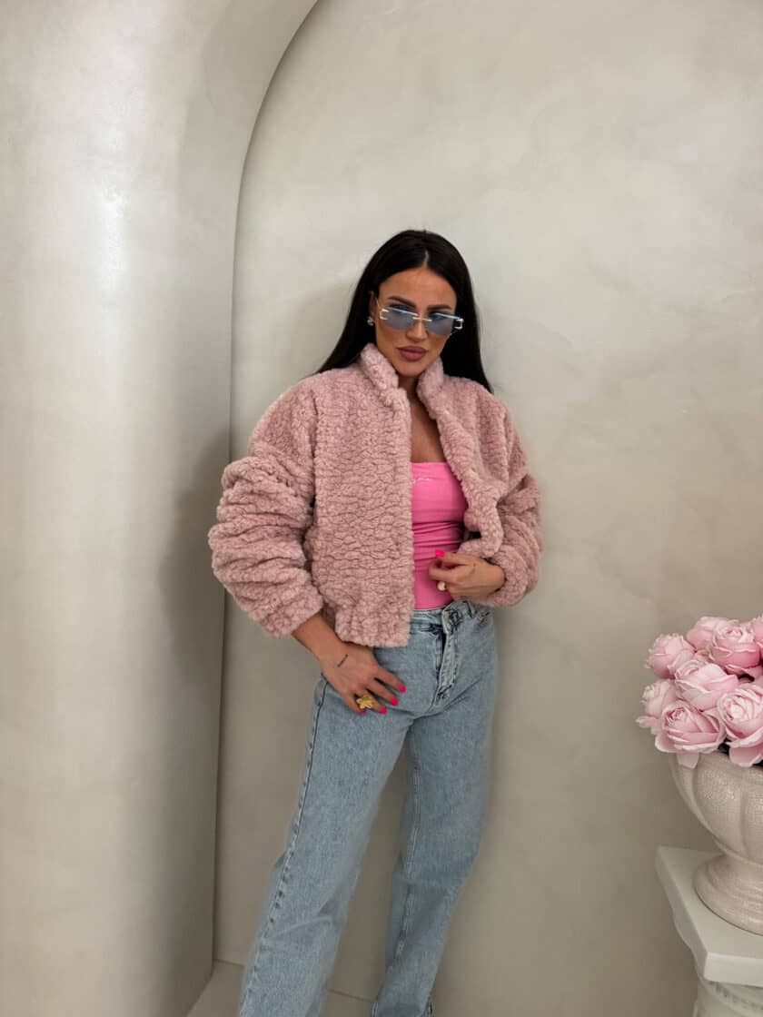 Kurtka bomberka CLOUDY – pudrowy róż - obrazek 12