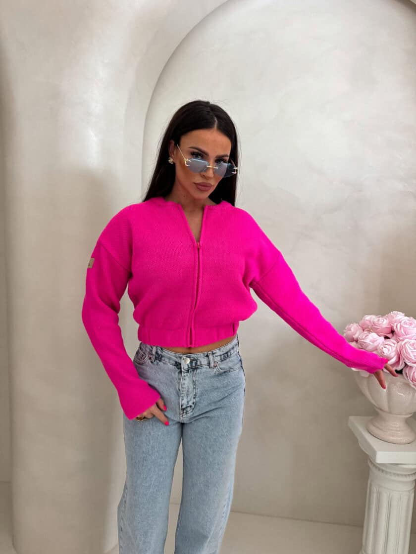 Bomberka MOHAIR - fuksja - obrazek 4