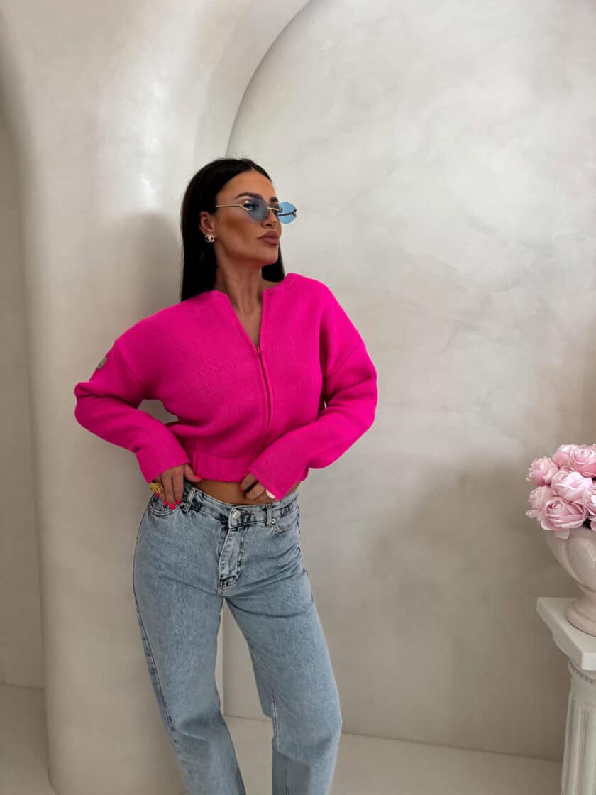 Bomberka MOHAIR - fuksja - obrazek 7