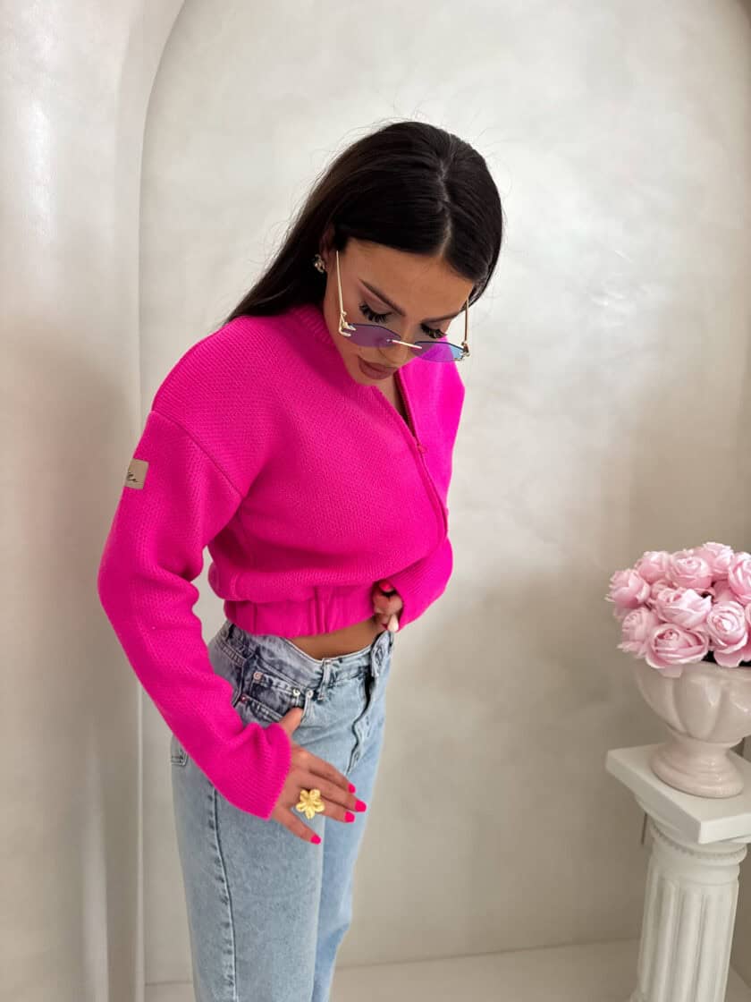 Bomberka MOHAIR - fuksja - obrazek 5