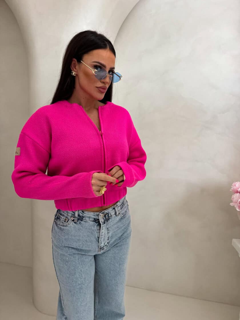 Bomberka MOHAIR - fuksja - obrazek 9