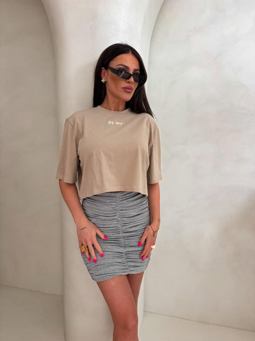 Spódnica MARSZCZONA – szara - obrazek 7