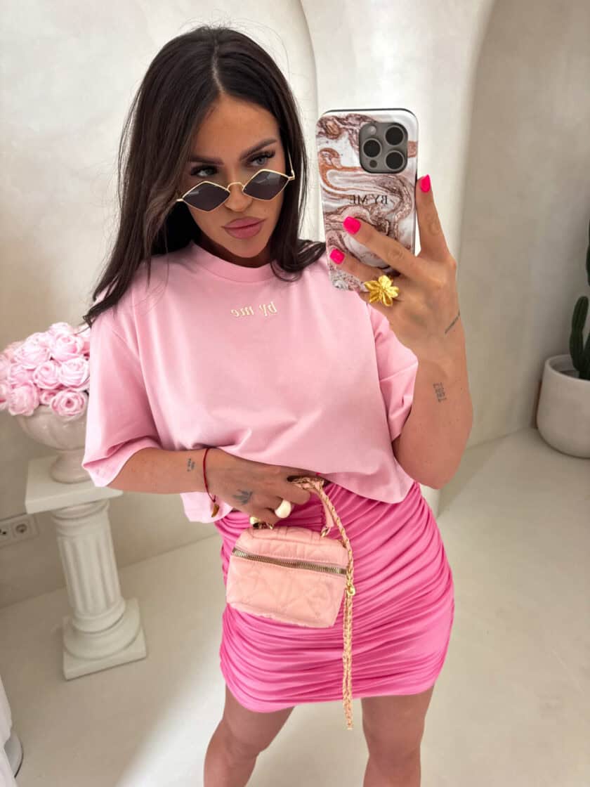 Spódnica MARSZCZONA – różowa - obrazek 13