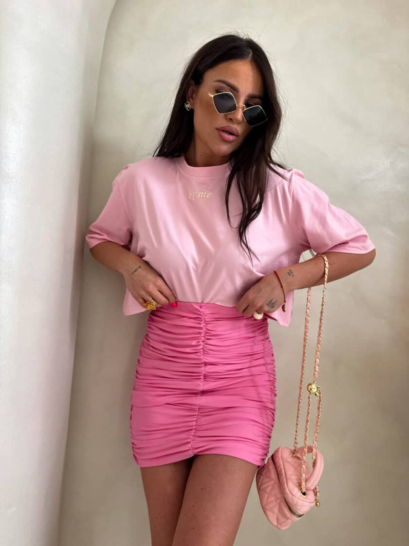 Spódnica MARSZCZONA – różowa - obrazek 21