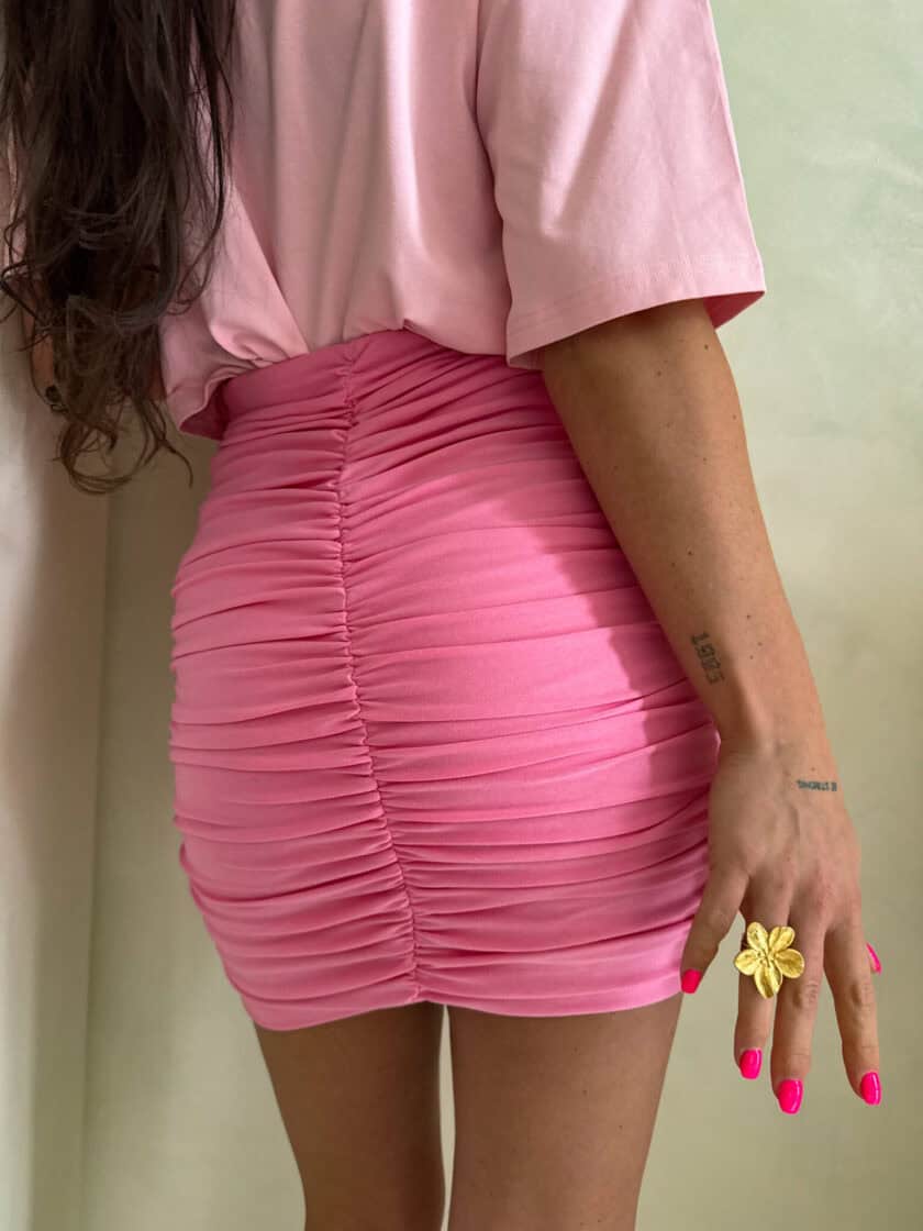 Spódnica MARSZCZONA – różowa - obrazek 14