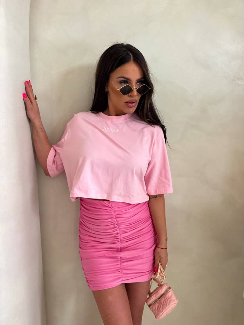 Spódnica MARSZCZONA – różowa - obrazek 24