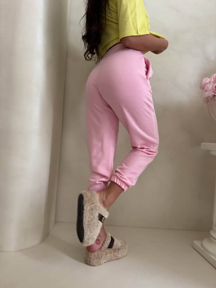 Spodnie dresowe CLASSIC - jasny róż - obrazek 6