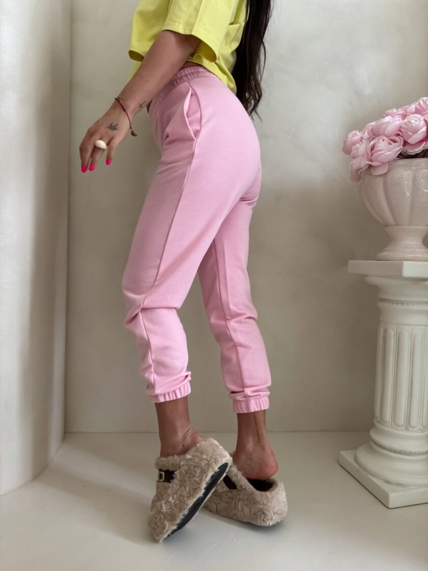 Spodnie dresowe CLASSIC - jasny róż - obrazek 9