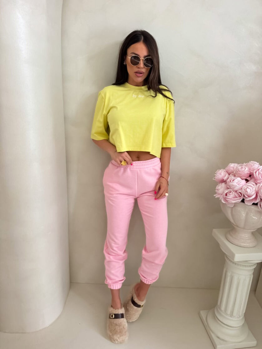 Spodnie dresowe CLASSIC - jasny róż - obrazek 5