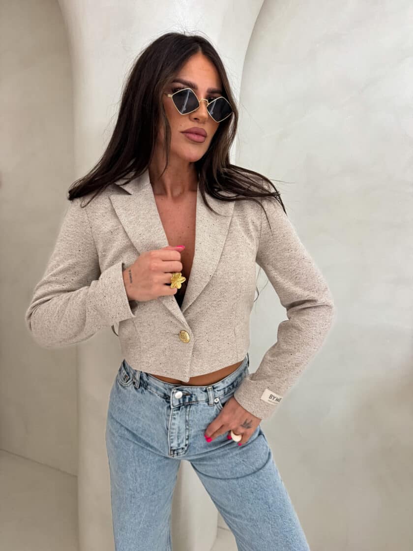 Marynarka SLIM melange - multi - obrazek 8