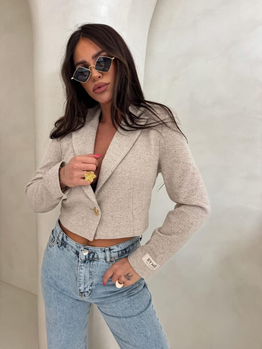 Marynarka SLIM melange - multi - obrazek 10