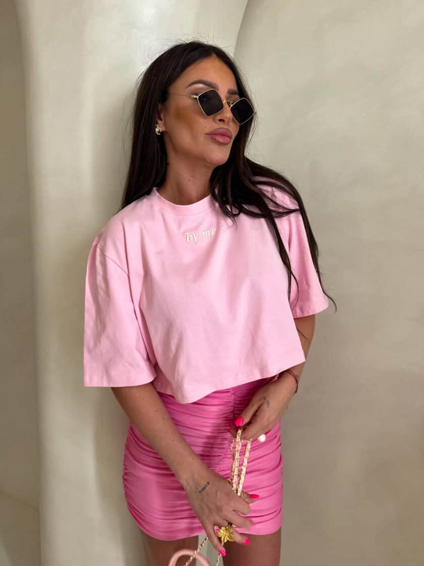 T-shirt pudełkowy ALLO - różowy - obrazek 16