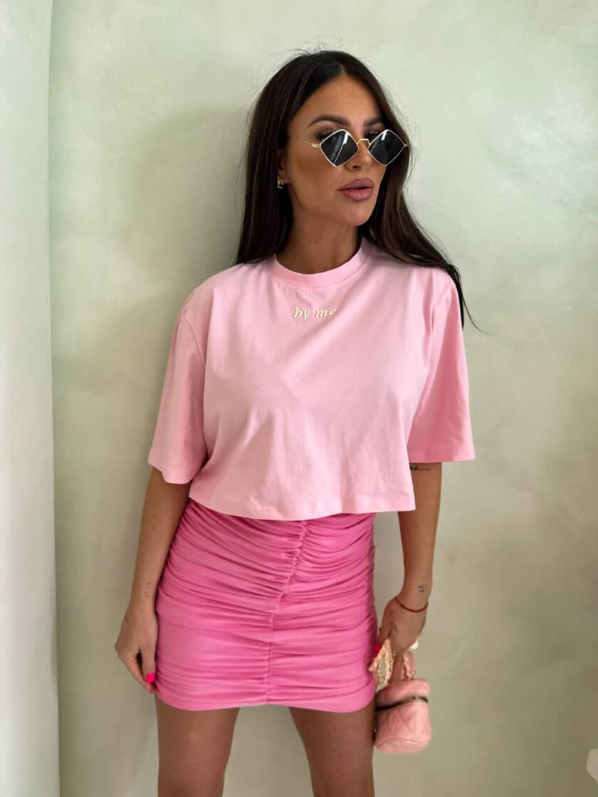 T-shirt pudełkowy ALLO - różowy - obrazek 18