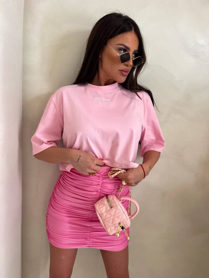 T-shirt pudełkowy ALLO - różowy - obrazek 15