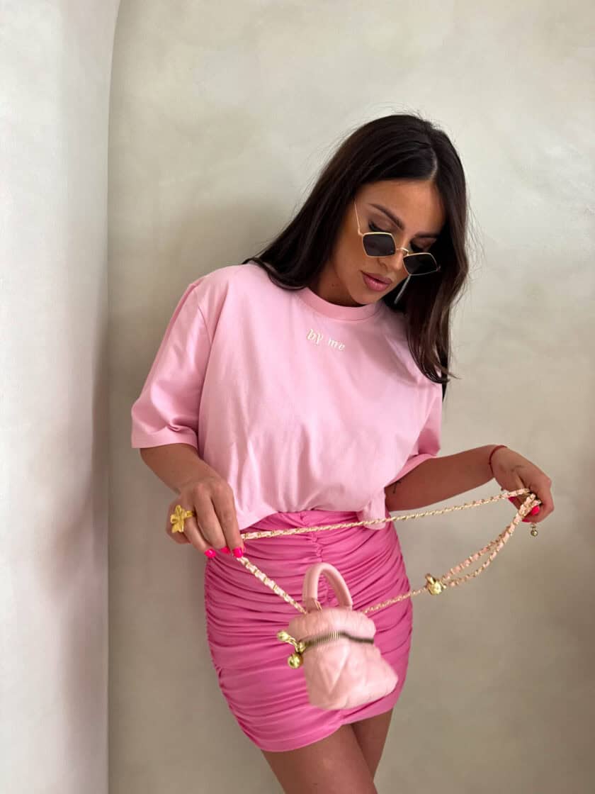 T-shirt pudełkowy ALLO - różowy - obrazek 19