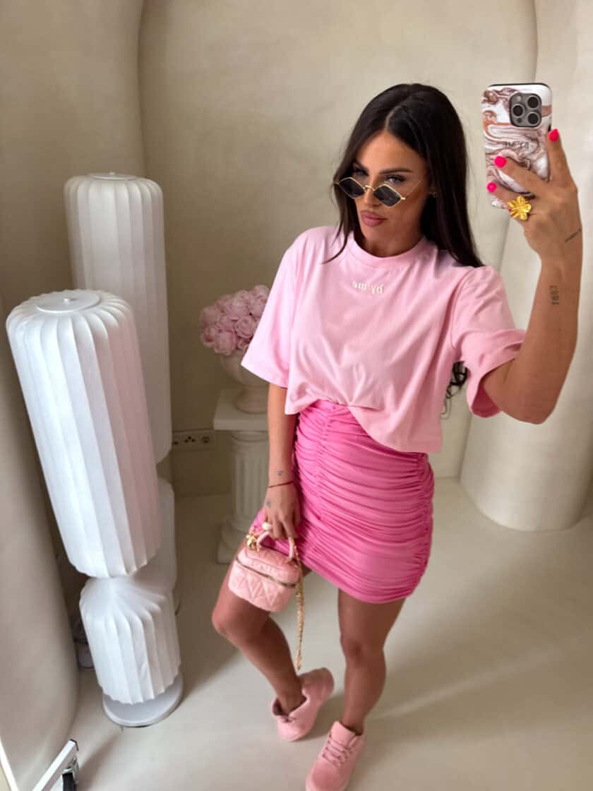 T-shirt pudełkowy ALLO - różowy - obrazek 12