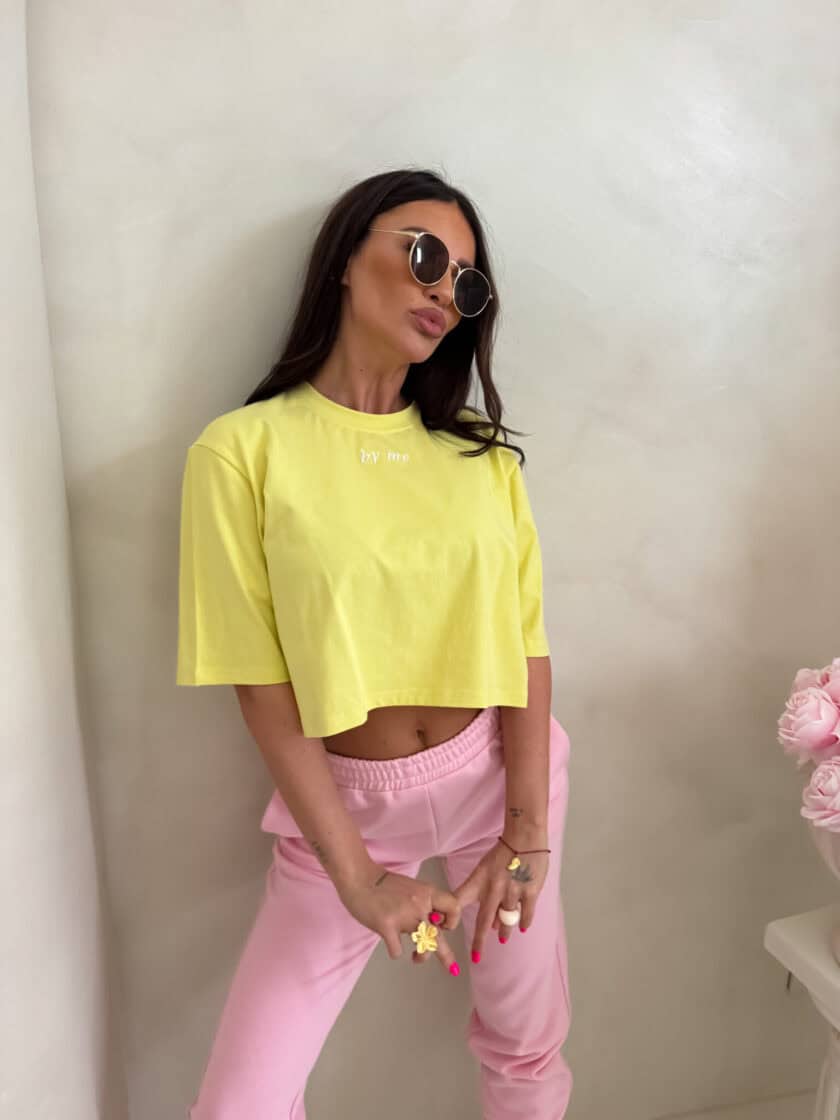 T-shirt pudełkowy ALLO - cytrynowy - obrazek 4