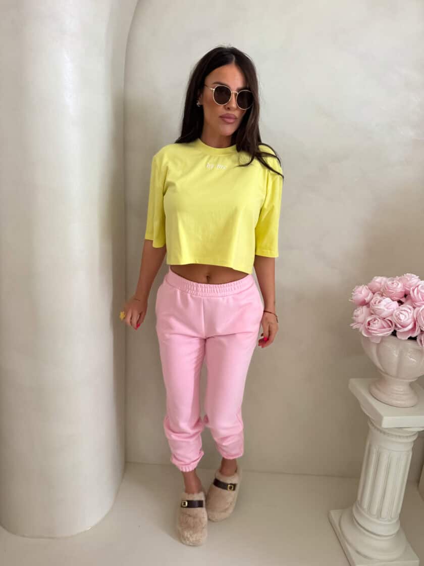 T-shirt pudełkowy ALLO - cytrynowy - obrazek 7