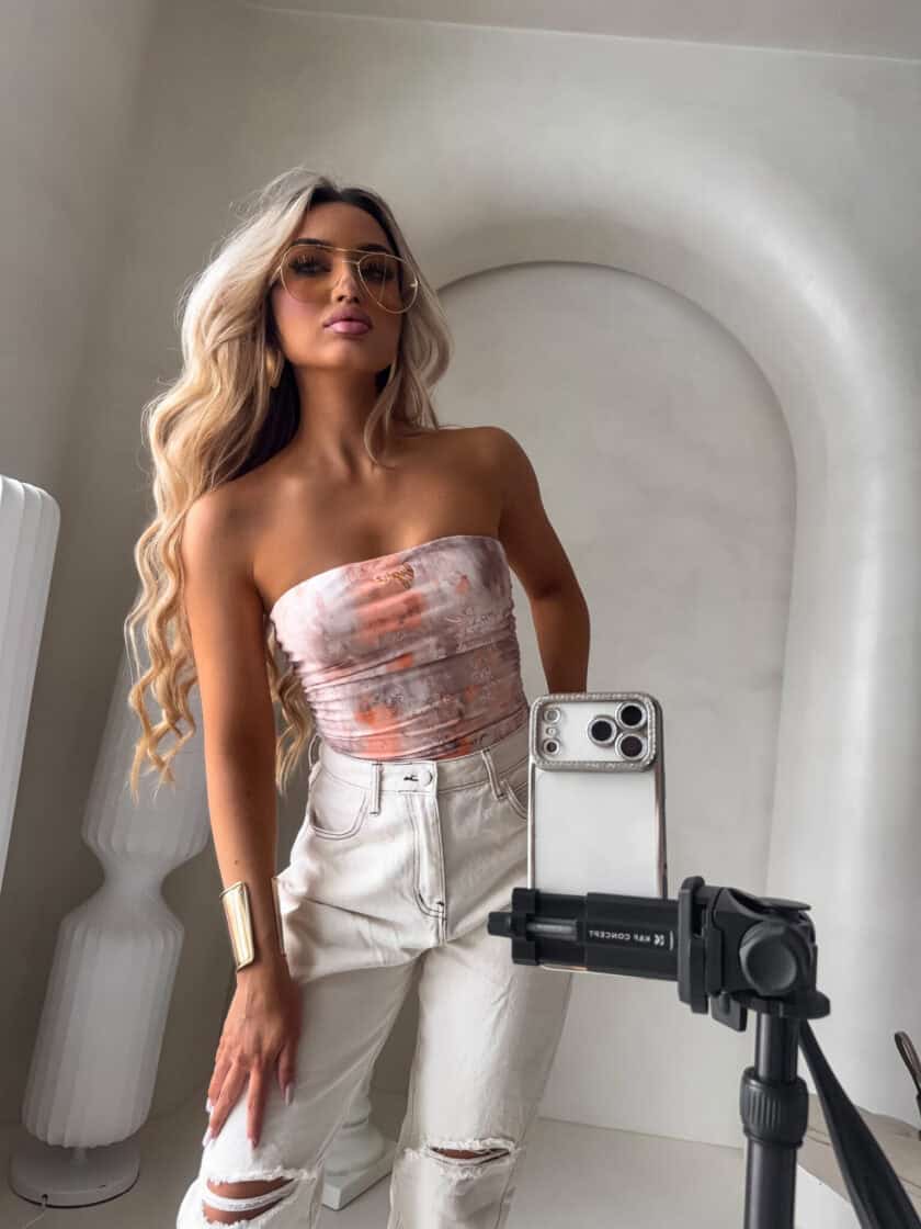 Top MAVEN ornament - peach - obrazek 3