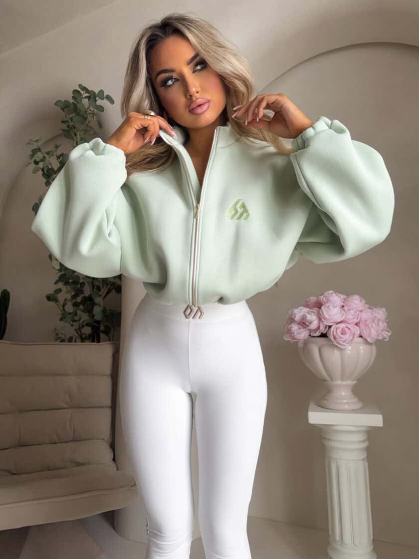 Legginsy FIT logo - ecru - obrazek 3