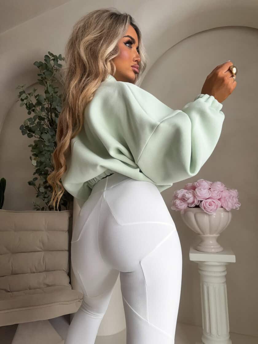 Legginsy FIT logo - ecru - obrazek 4