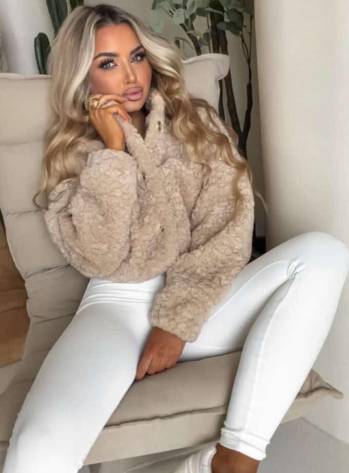 Kurtka bomberka CLOUDY – ciemny beż