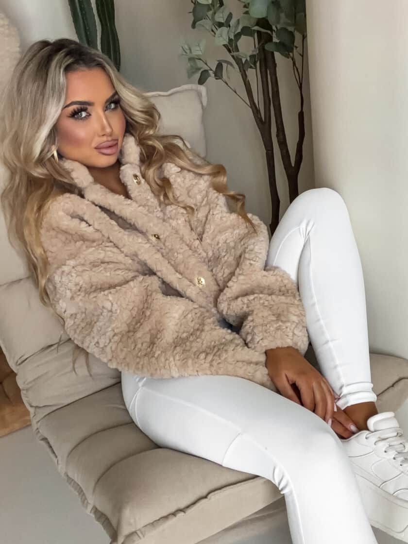 Kurtka bomberka CLOUDY – ciemny beż - obrazek 3