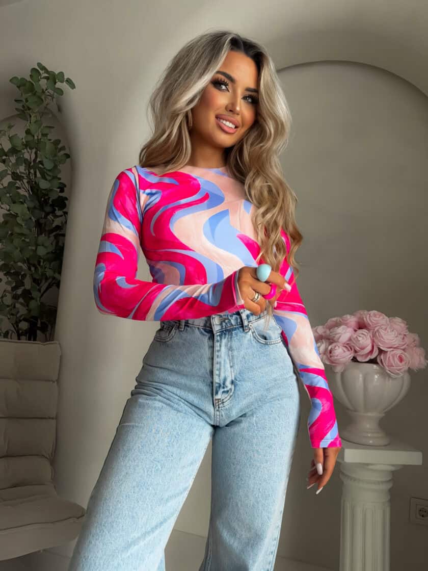 Bluzka LINDA print - multicolor