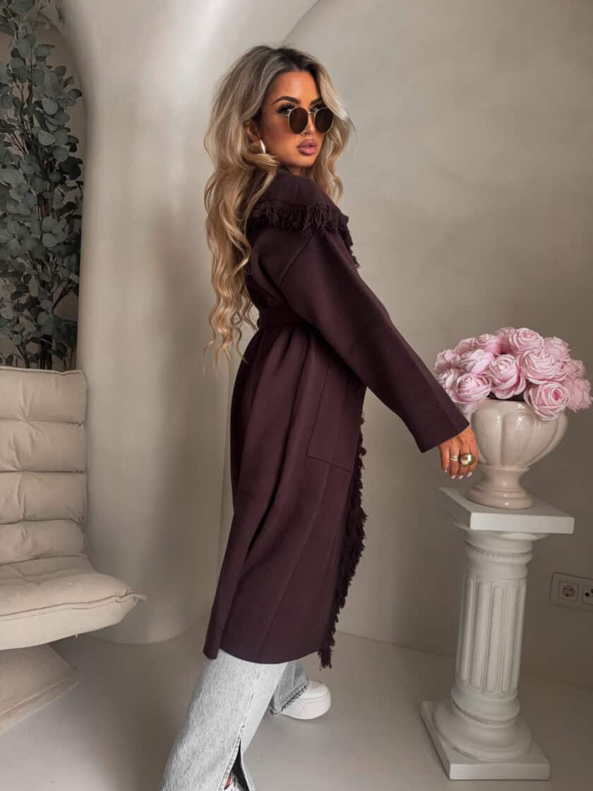 Płaszcz DIVA – czekoladowy - obrazek 4