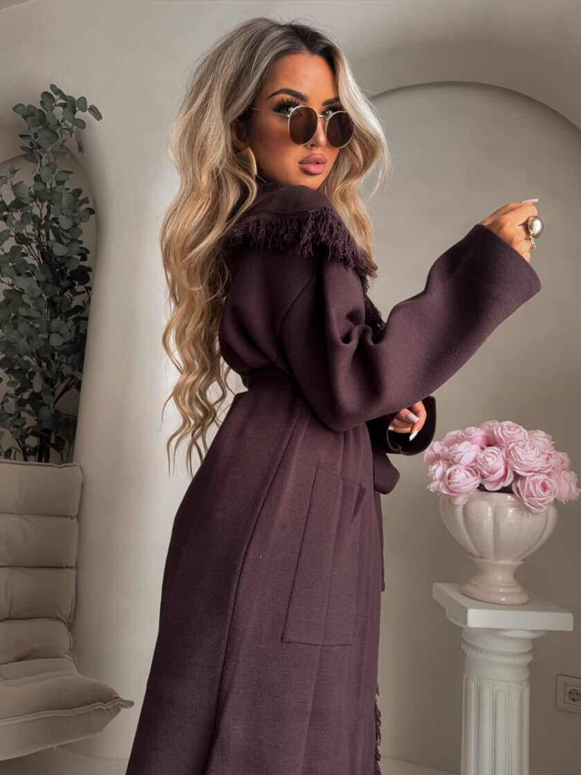 Płaszcz DIVA – czekoladowy - obrazek 2