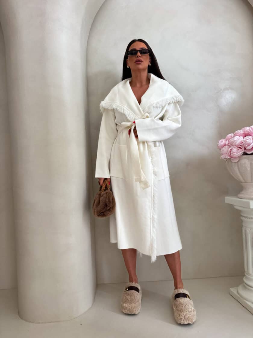 Płaszcz DIVA – ecru - obrazek 6