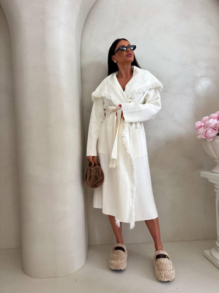 Płaszcz DIVA – ecru - obrazek 7