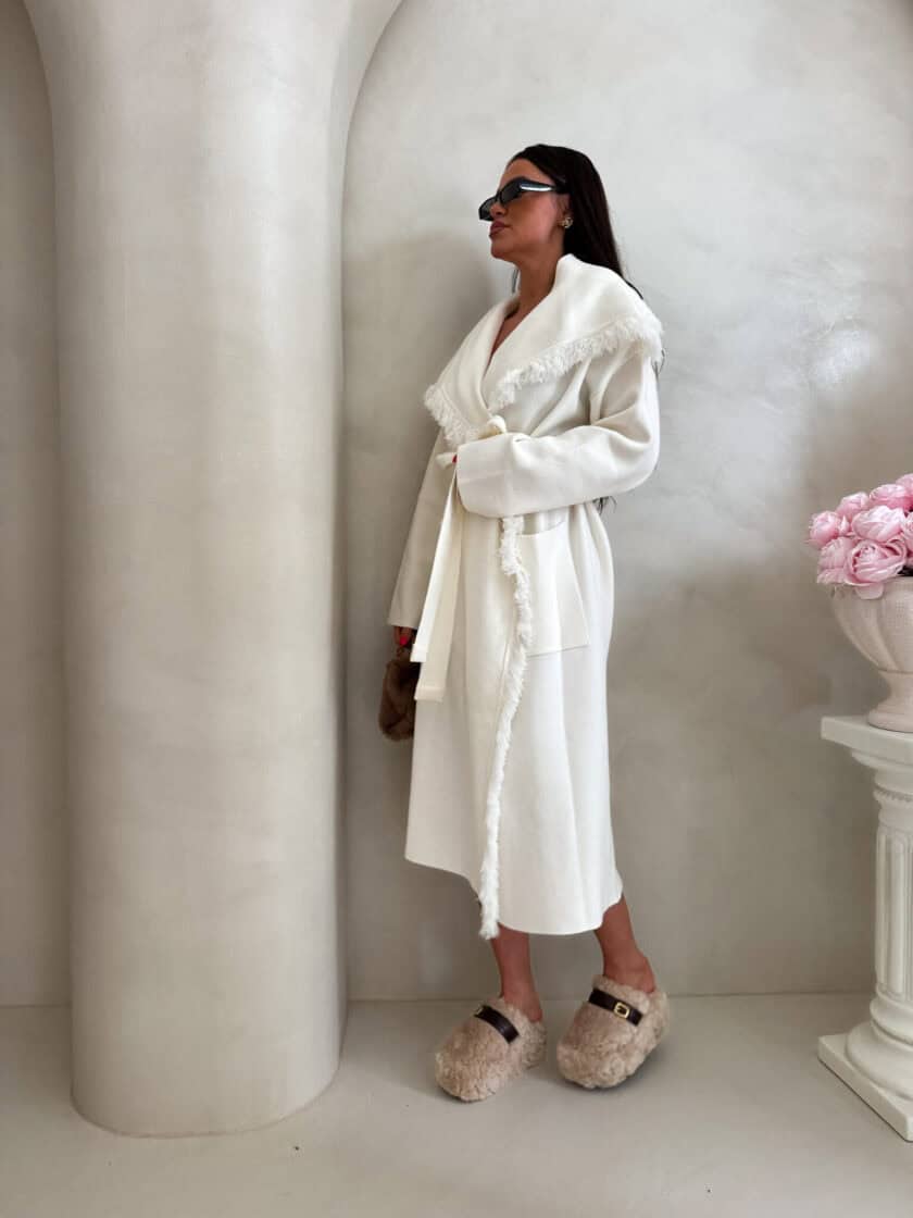 Płaszcz DIVA – ecru - obrazek 4