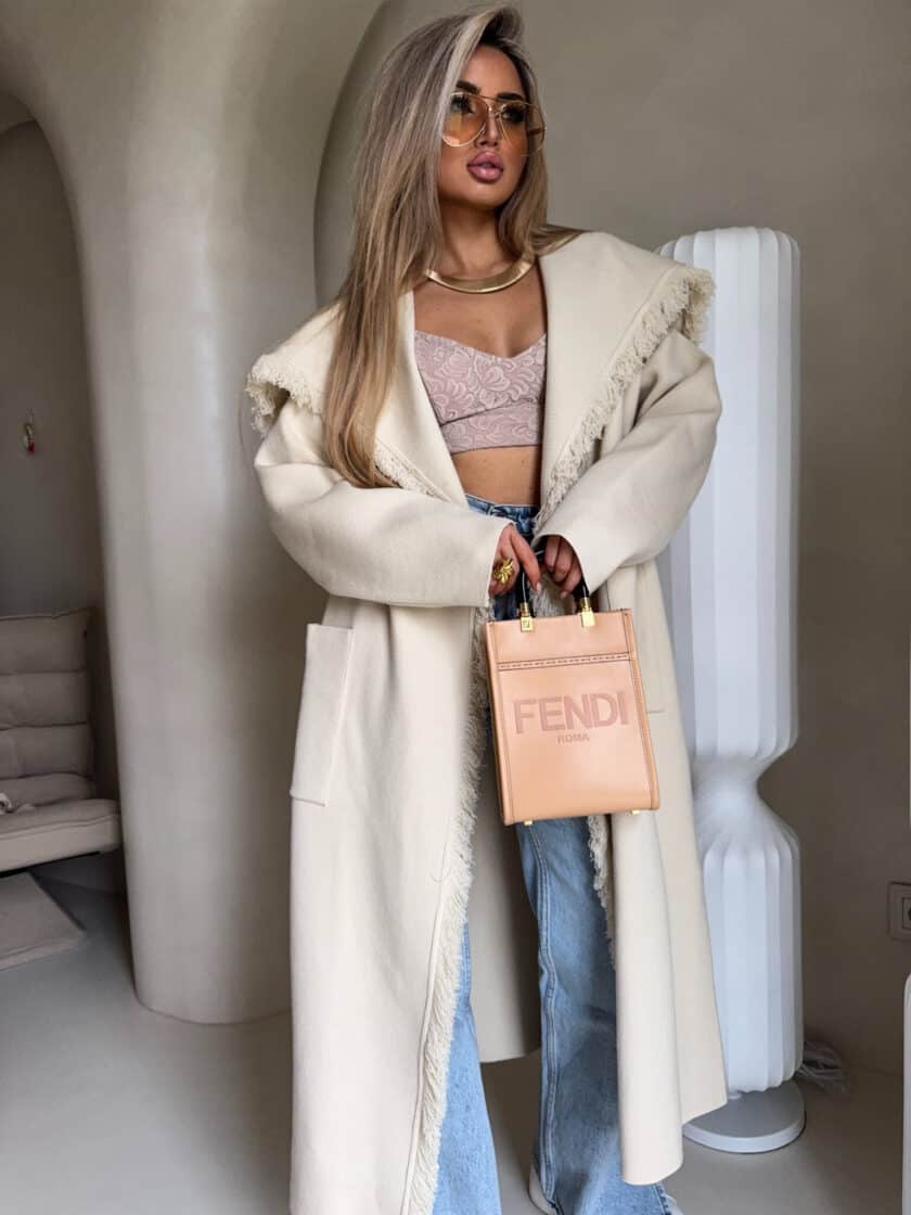 Płaszcz DIVA – jasny beż - obrazek 3