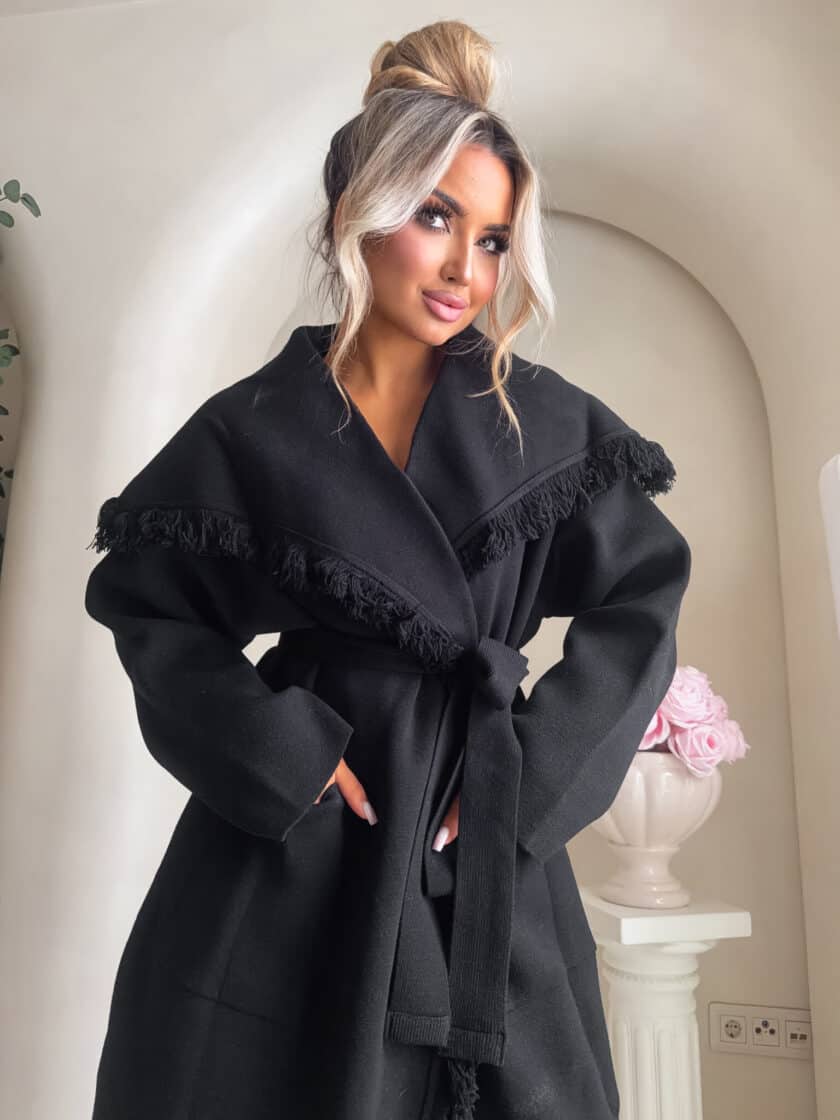 Płaszcz DIVA – czarny - obrazek 3