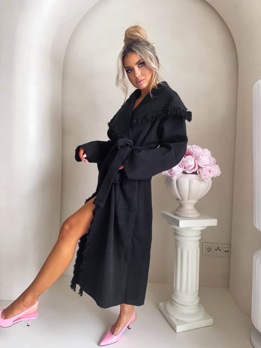 Płaszcz DIVA – czarny - obrazek 4