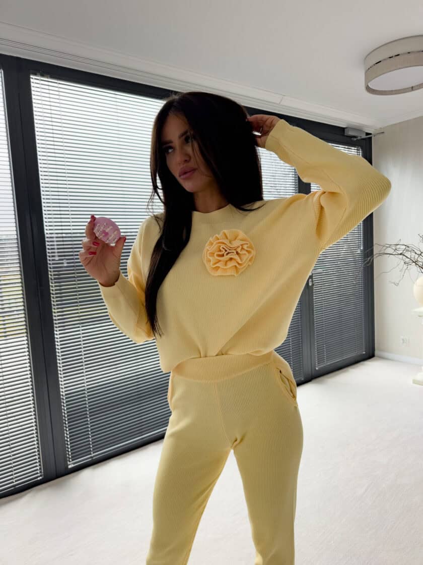 Komplet DELANI LONG – bananowy - obrazek 12