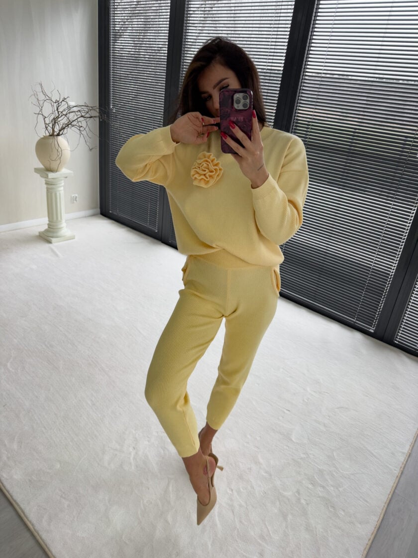 Komplet DELANI LONG – bananowy - obrazek 15