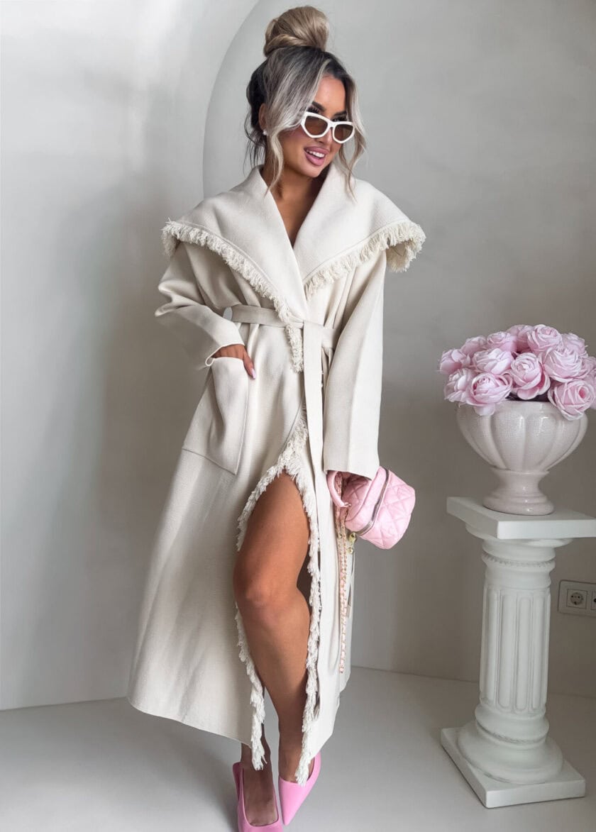 Płaszcz DIVA – jasny beż - obrazek 6