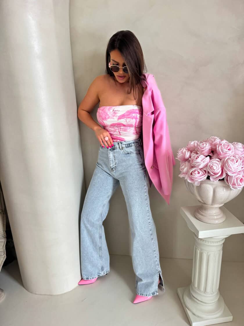 Top MAVEN print dior - jasny róż - obrazek 7