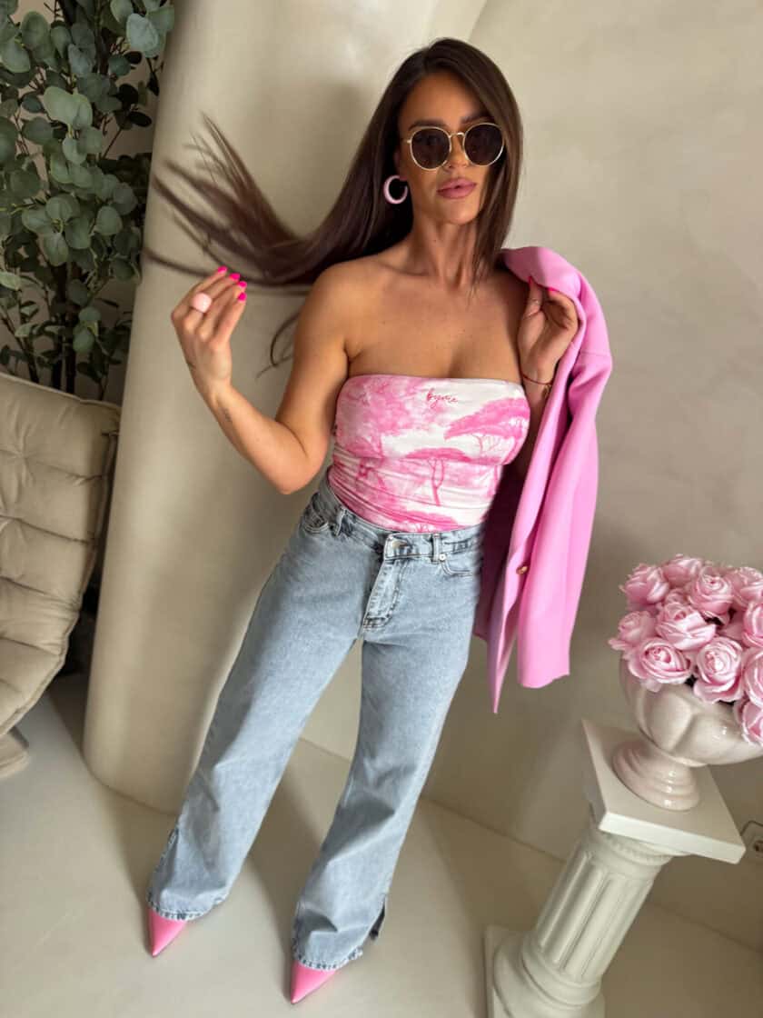 Top MAVEN print dior - jasny róż - obrazek 8