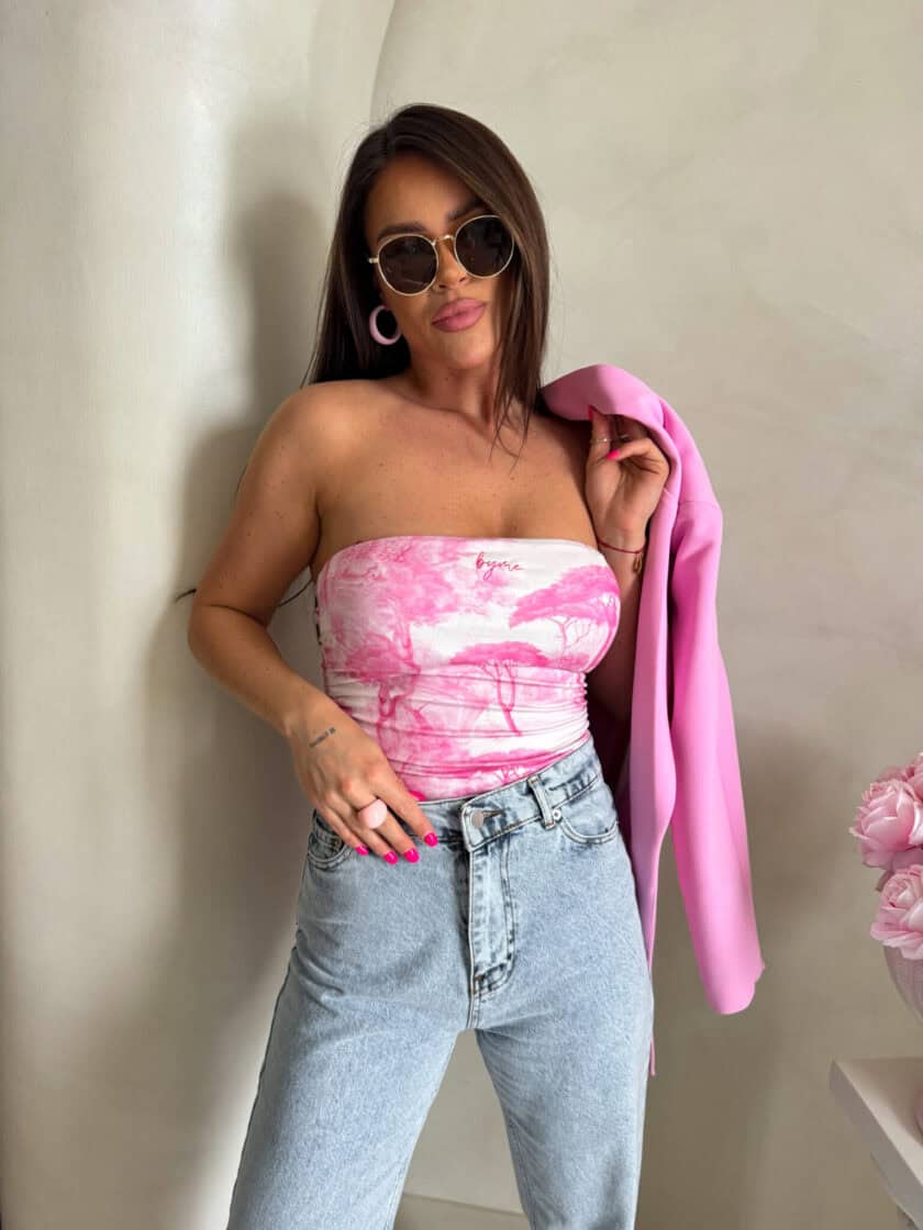 Top MAVEN print dior - jasny róż - obrazek 6