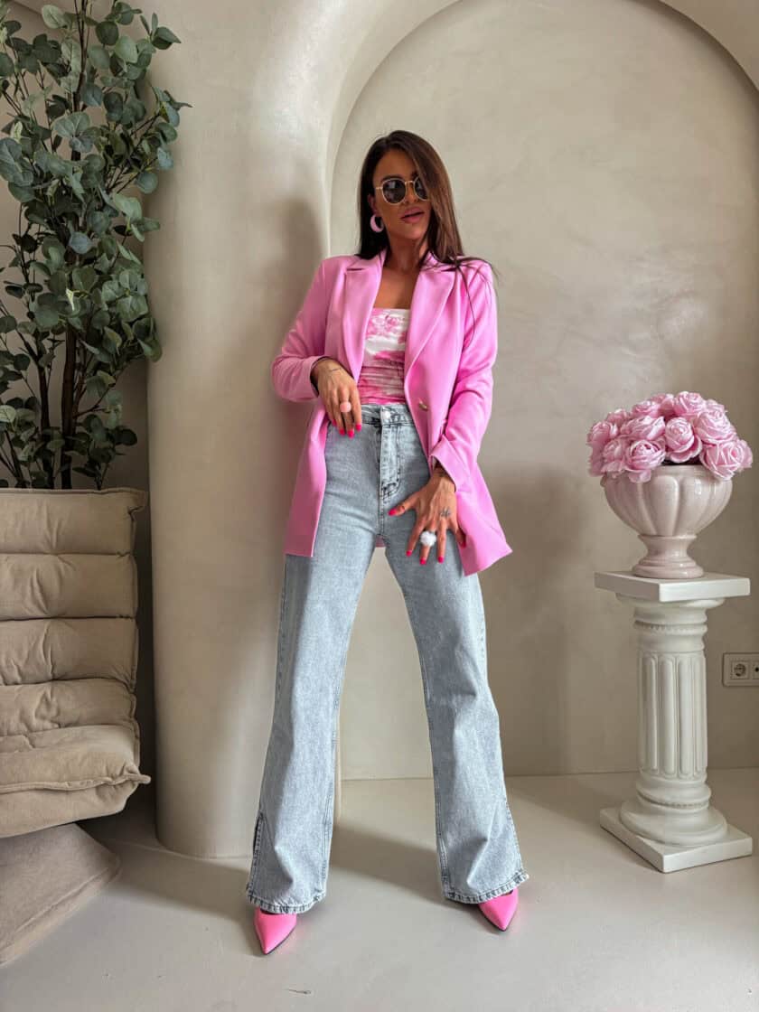 Marynarka LONG – mocny róż - obrazek 10