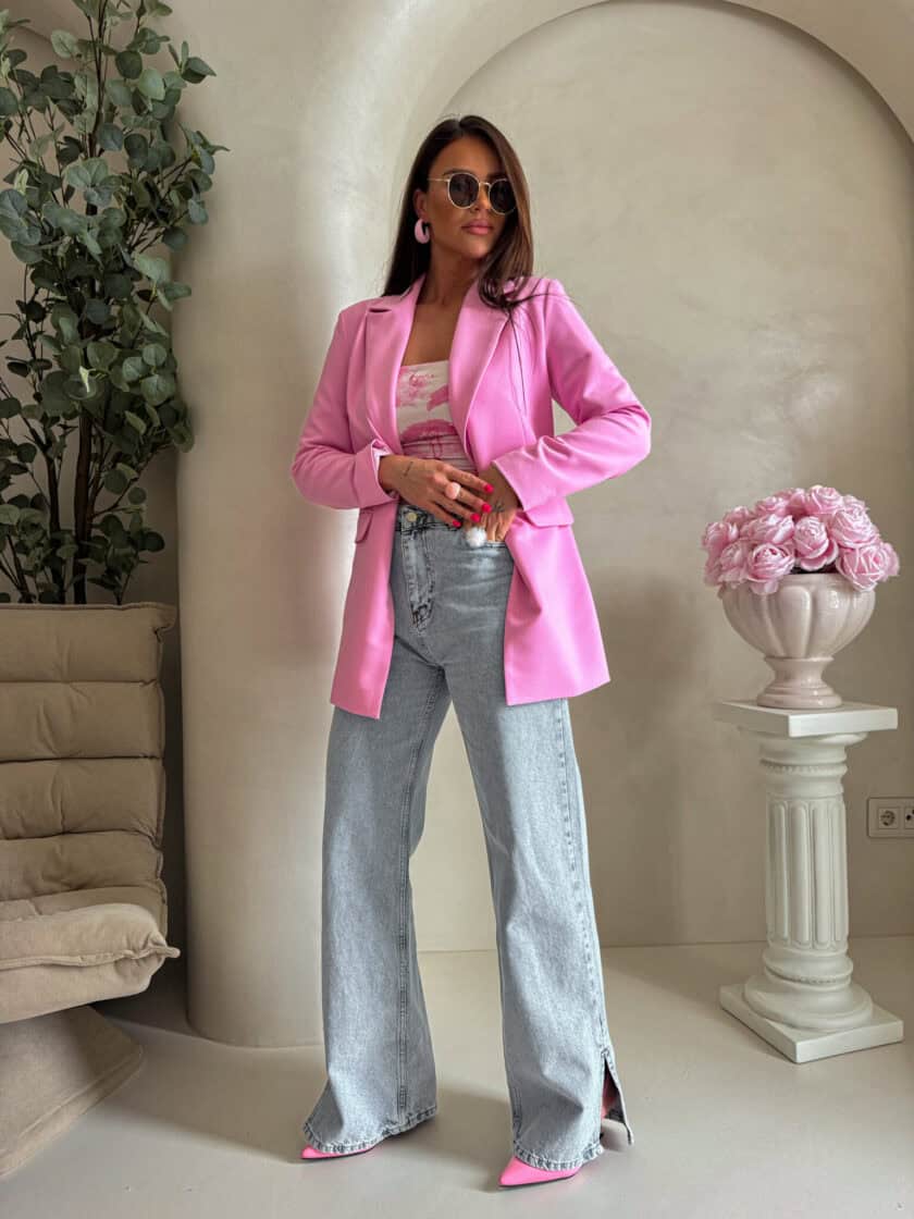 Marynarka LONG – mocny róż - obrazek 17