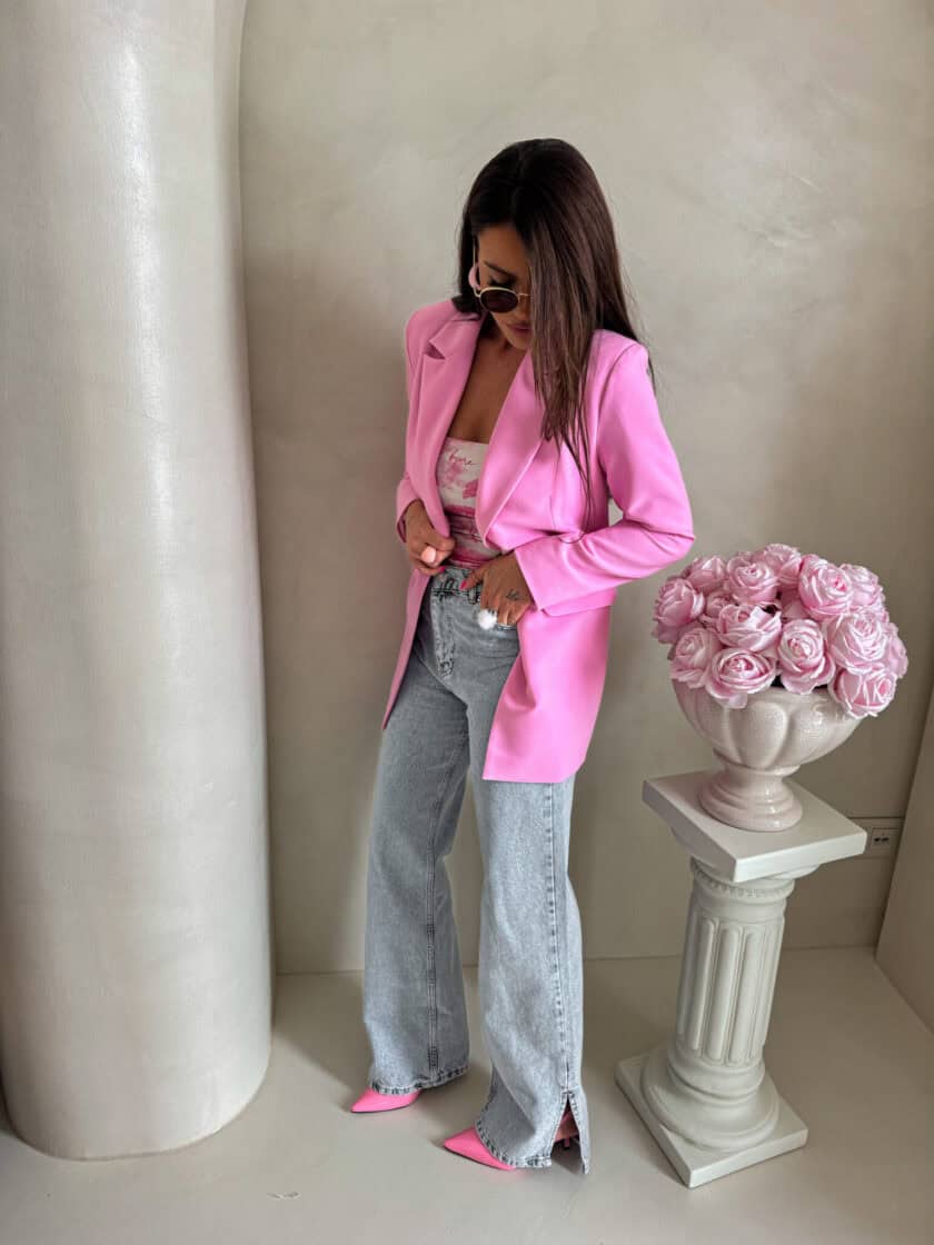 Marynarka LONG – mocny róż - obrazek 20