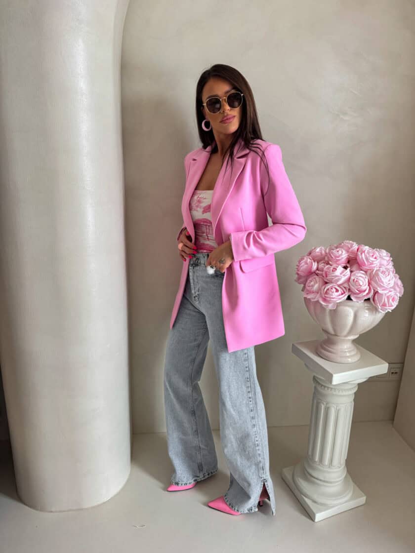 Marynarka LONG – mocny róż - obrazek 13