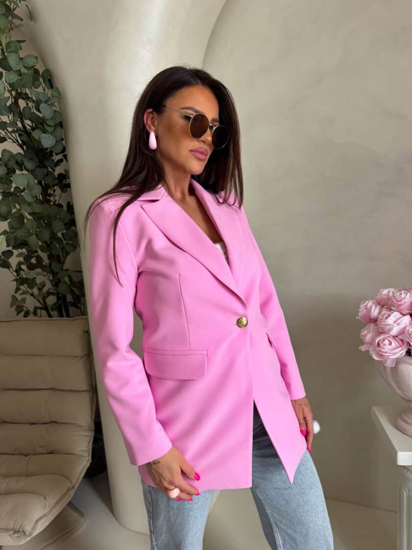 Marynarka LONG – mocny róż - obrazek 14